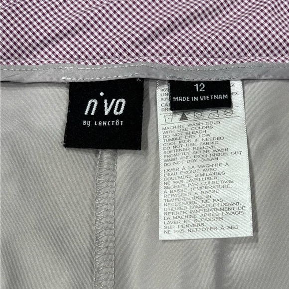 NIVO Golf Skort Lavender & White Gingham Check Back Pleat Size 12 - Picture 2 of 4